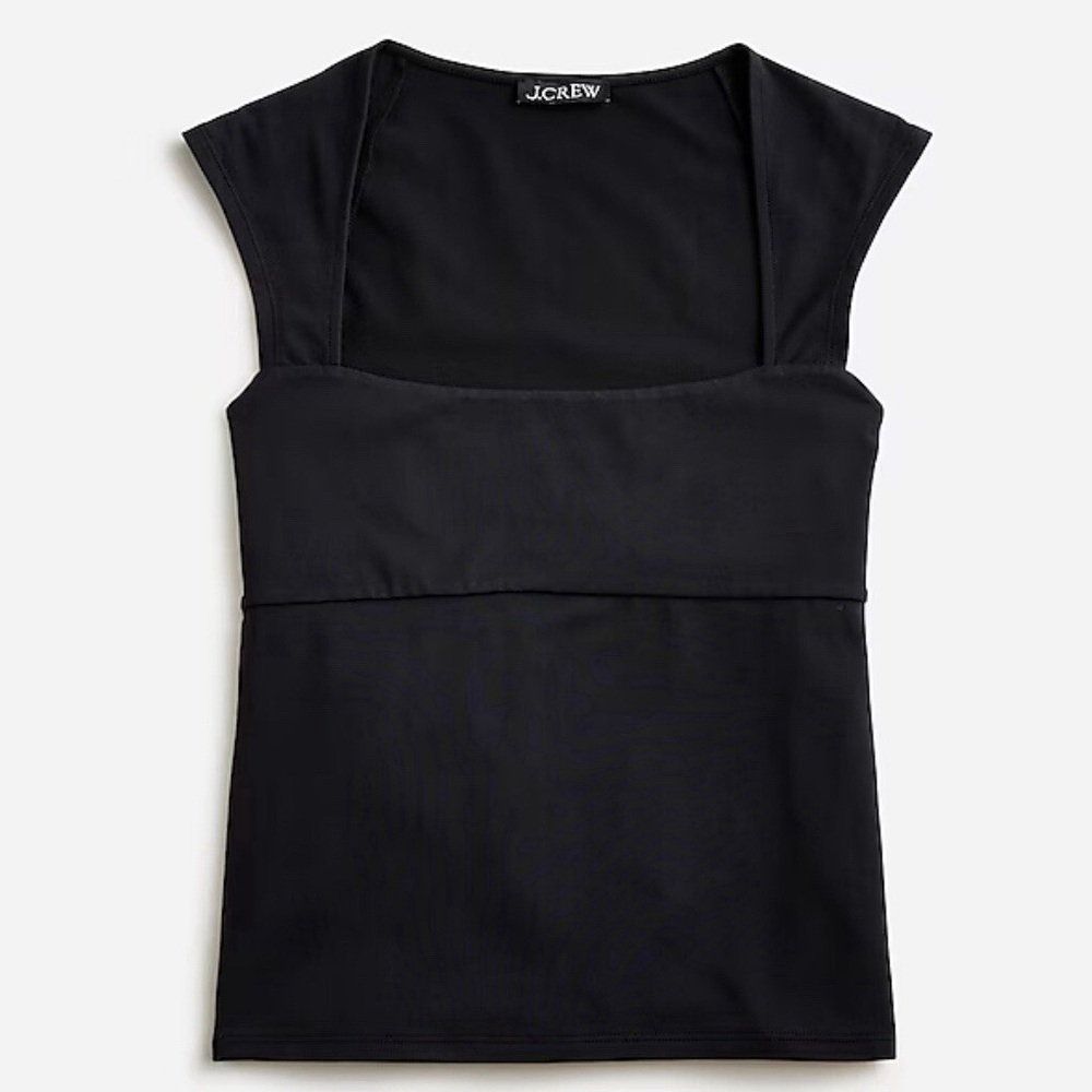 J. Crew square neck cap sleeve top